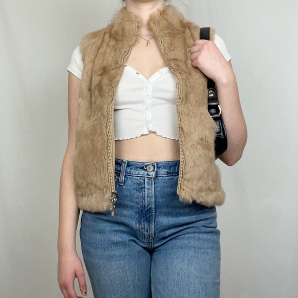 Vintage Rabbit Fur Vest - Picture 1 of 3